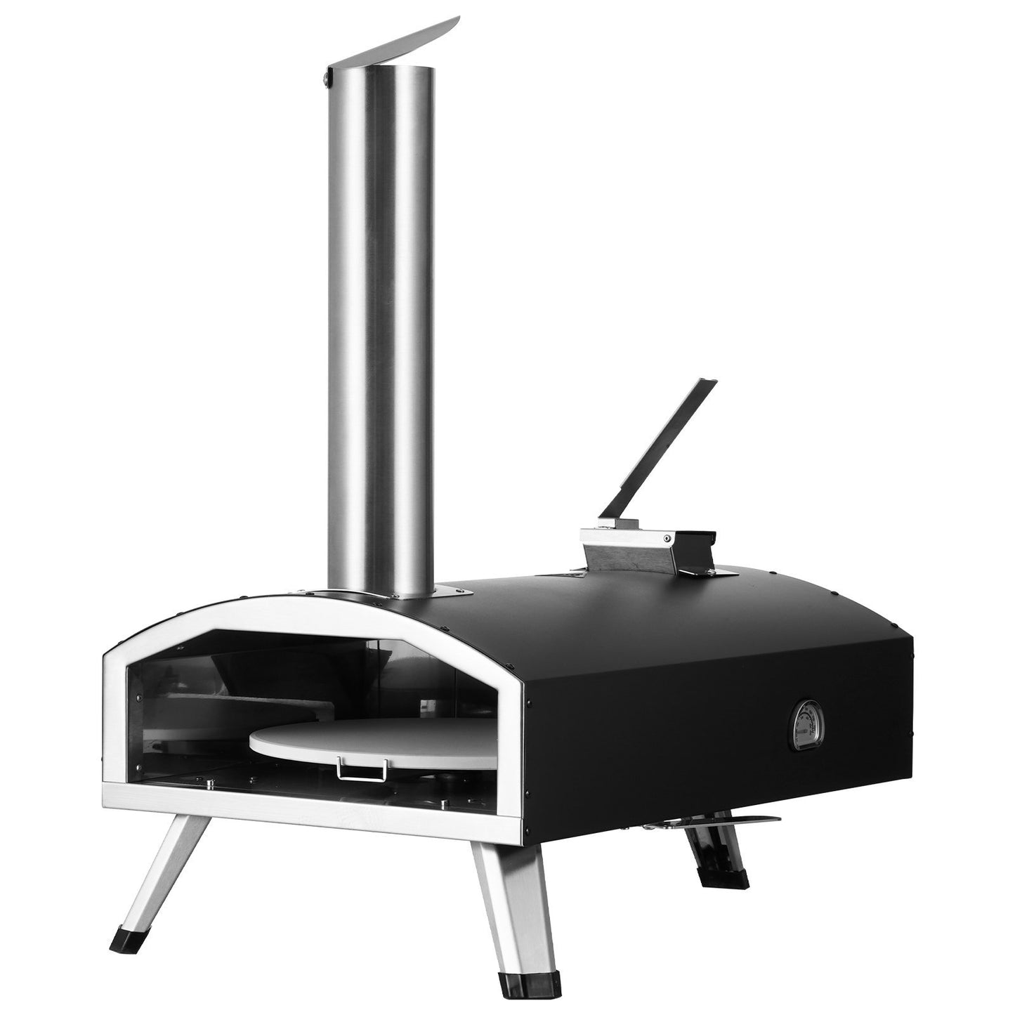 VEVOR 12Outdoor Pizza Oven Portable Wood Pellet Pizza Oven Camping W Rotation