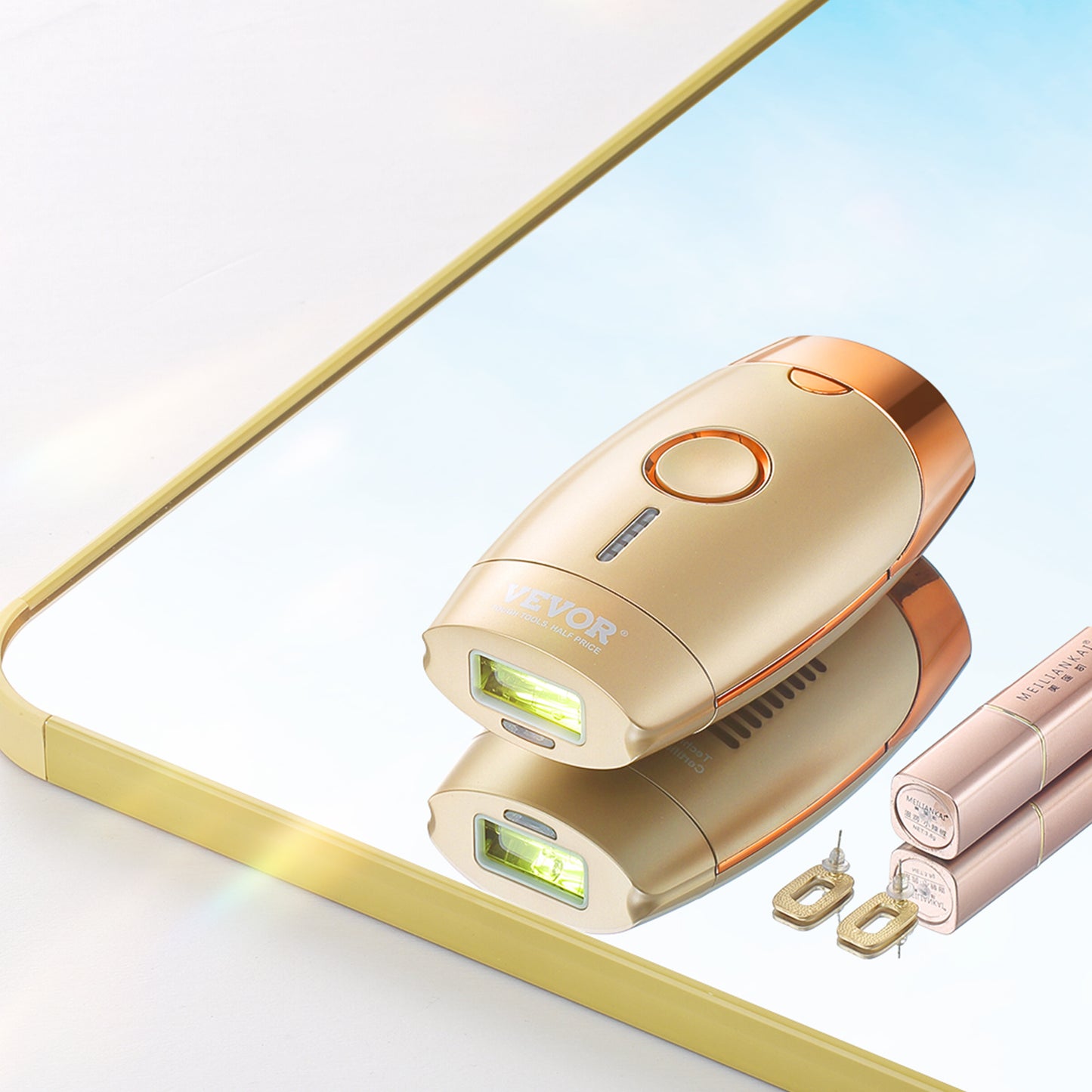 VEVOR IPL Hair Removal, Permanent Hair Removal For Women And Men, Auto Manual Modes  5 Adjustable Levels, Painless At-Home Hair Removal Device For Legs, Armpits, Bikini Line, Whole Body