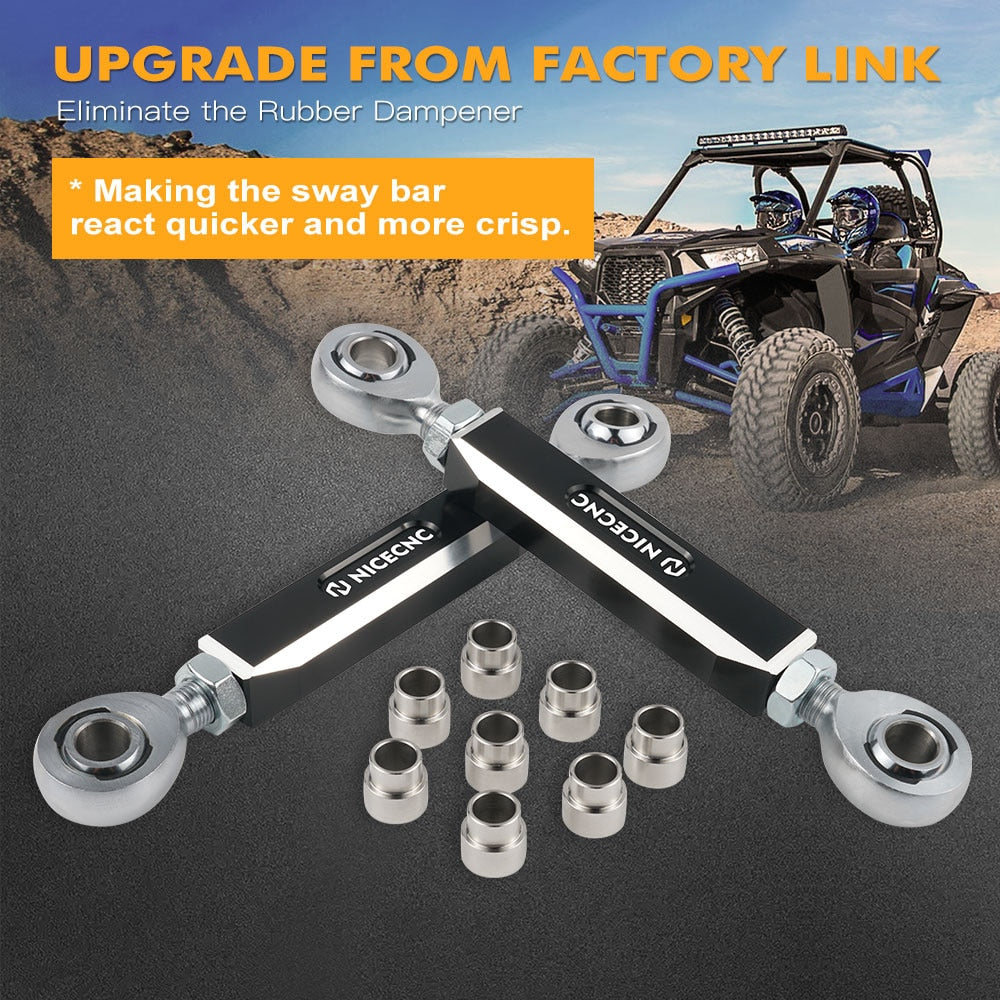 NiceCNC UTV Front Rear Sway Bar Link Kit   for Polaris RZR XP TURBO 4 2019-2020 XP 1000/RZR XP 4 1000 2017-2023