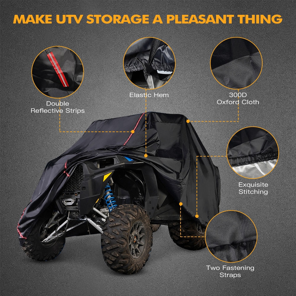 NICECNC Vehicle Storage UTV Cover From Rain Karting For Polaris RANGER 400 500 EV RZR 570 800 XP 1000 900 XP Turbo Can-AM HONDA