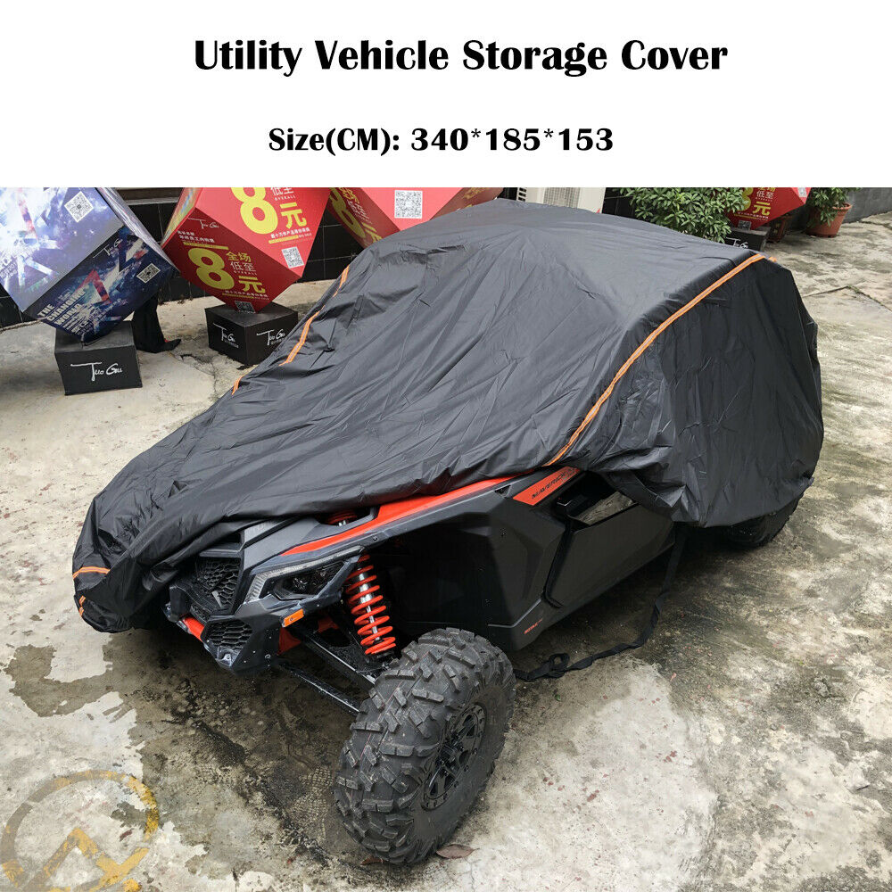 KEMIMOTO X3 UTV 340x185x153CM Utility Vehicle Storage Cover W/ Storage Bag For Can-am Maverick X3 2 Doors 2017-2022