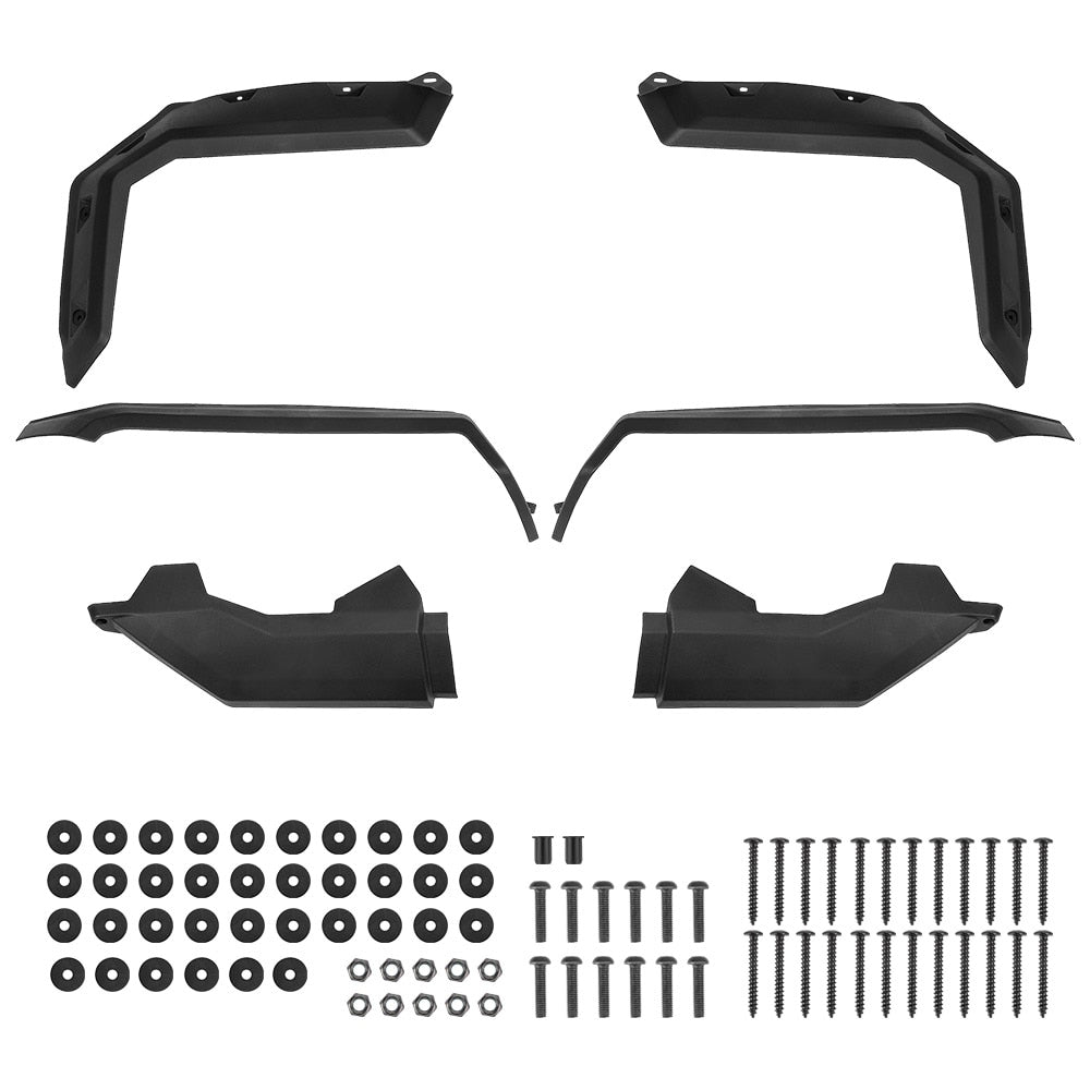 KEMIMOTO UTV Front Rear Mud Fender Flares Guards #715006821 for Can-Am Defender & Defender Max HD5 HD8 HD10 2016+, except 6x6