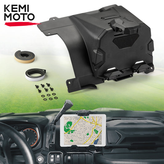 KEMIMOTO UTV Electronic Tablet Device Holder GPS Storage Box for Can-Am Defender HD10 HD8 HD5 Max 2016-2022