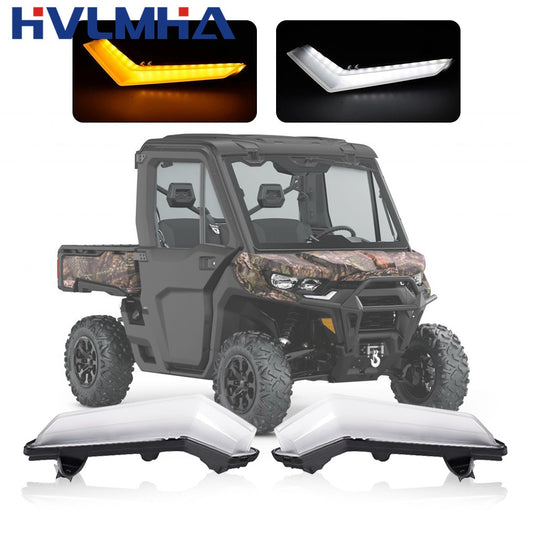 Front Turn Signature Light For Can Am defender/Defender Max 2020+with with yellow Turn Signal Light